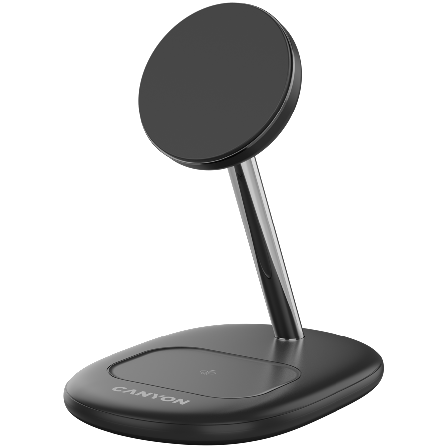 [CNS-WCS205BW/A] CANYON wireless charger WCS-205 15W Qi2 2in1 w/o adapter Black