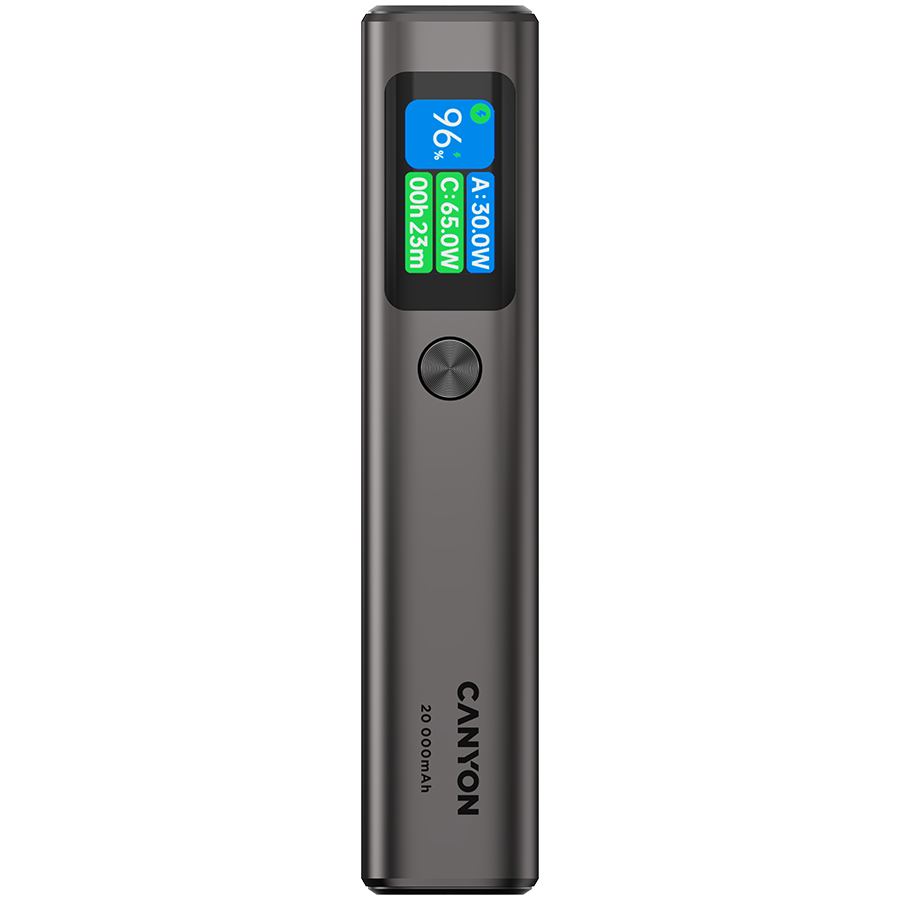 [CNS-CPB230DG] CANYON power bank OnPower 230 TFT 20000 mAh PD130W Dark Grey