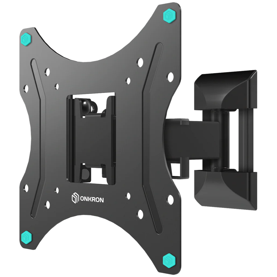 ONKRON Full Motion TV Wall Mount for 17 to 43-inch Flat Panel TVs Digital Panels 35 kg, Black