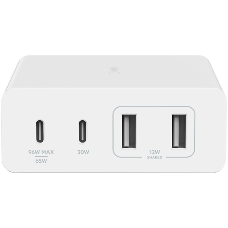 BELKIN 108W 4-Ports GaN 2x USB-C, 2x USB-A, WHT
