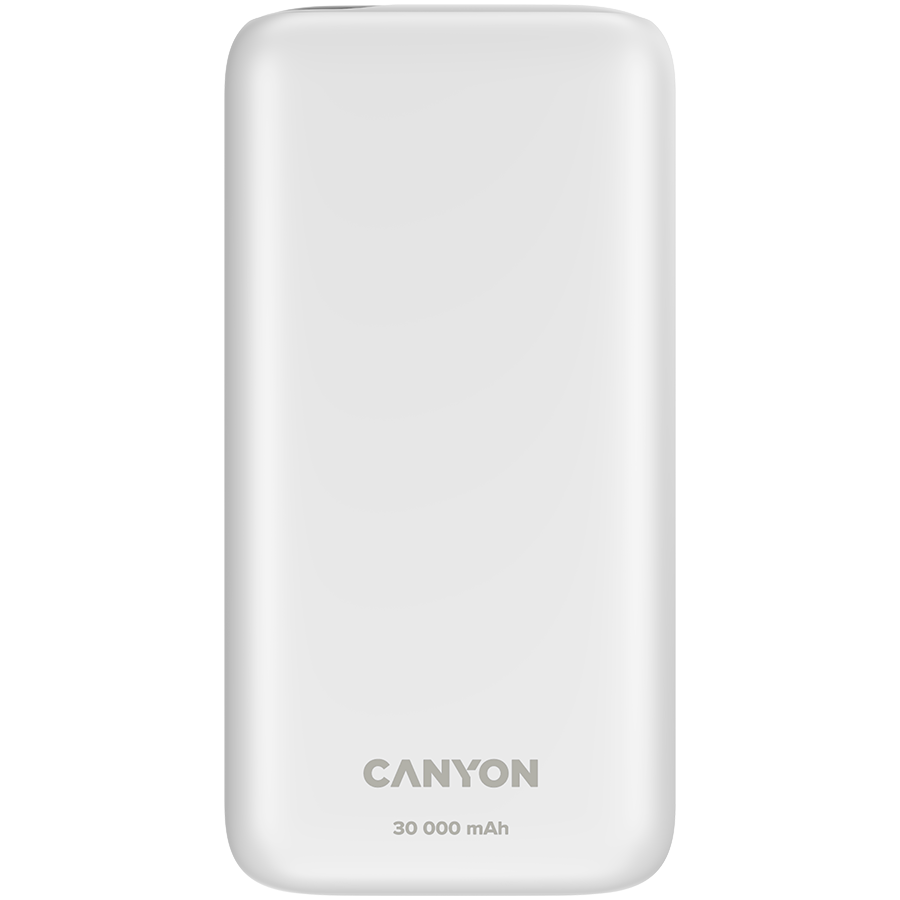 [CNE-CPB301W] CANYON power bank PB-301 LED 30000 mAh PD 20W QC 3.0 White