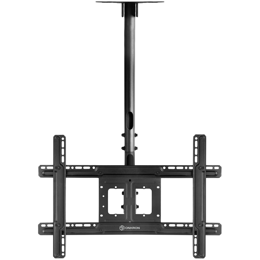 ONKRON Ceiling TV Mount Bracket Height Adjustable for 32 to 80 Inch LED LCD TVs, Black