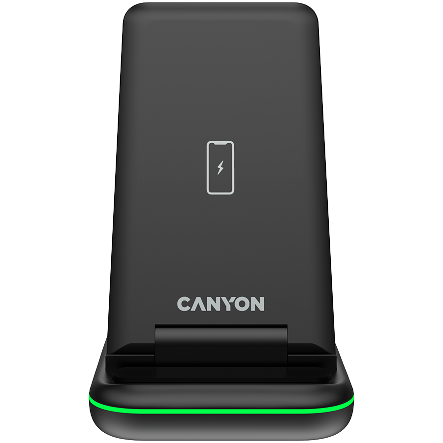 [CNS-WCS304B/UK] CANYON wireless charger WS-304 15W 3in1 UK Black