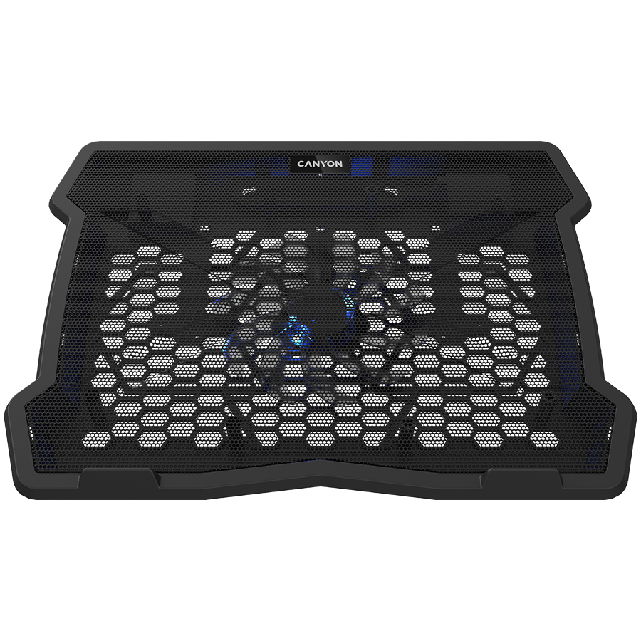 [CNE-HNS02] CANYON NS02, Cooling stand single fan with 2x2.0 USB hub, support up to 10”-15.6” laptop, ABS plastic and iron, Fans dimension:125*125*15mm(1pc), DC 5V, fan speed: 800-1000RPM, size:340*265*30mm, 406g