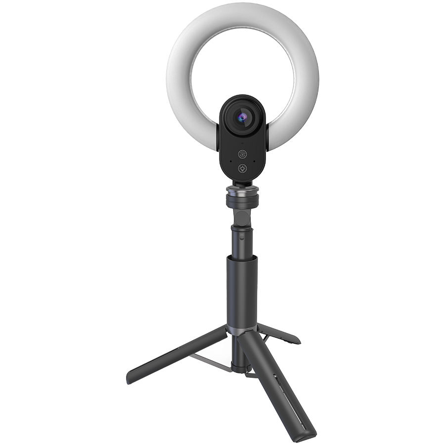[LRG-SC910] LORGAR Circulus 910, Streaming web camera, 5MP 2592X1944 max resolution, up to 60fps, 1/2.8", Sony STARVIS CMOS image sensor, full glass lens, 5.5'' built-in ring light (1700-14 000K), foldable tripod, auto focus, dual microphones with AI noise reduc