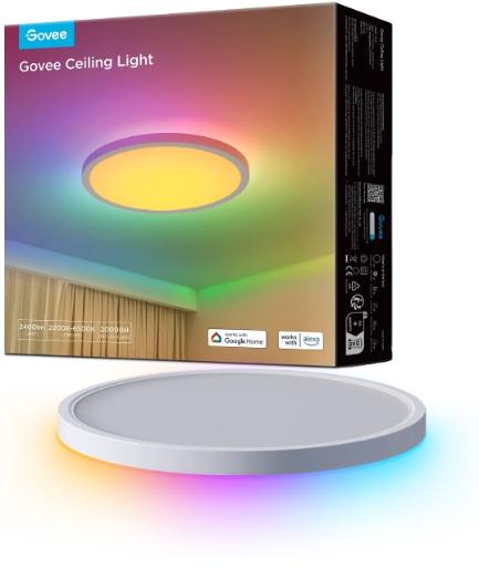 [29072] Govee Lamp Ceiling Smart LED 12inch Round Light RGBWW + RGBIC H80A1C01