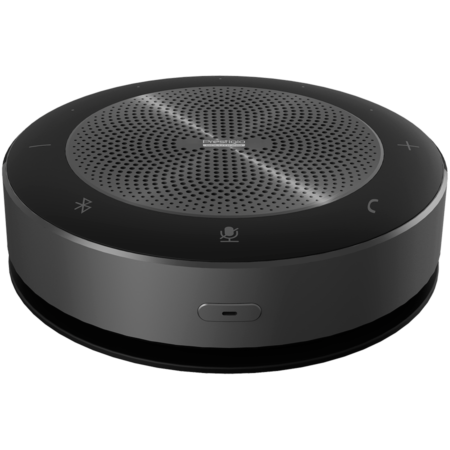 [PVCSN0M601] Prestigio Solutions Video Conferencing Speakerphone Alpha: 5W, 6 mic, 5m (Radius), Wireless charging, Connection via USB Type-C, AUX or BT4.2+EDR