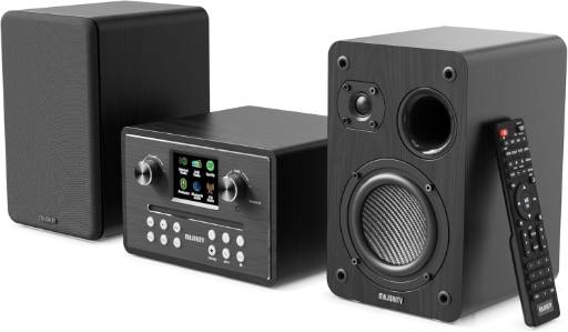 Majority HOMERTON Mini HiFi System with 2x60W Speakers, CD Player, Internet Radio, Bluetooth, FM Radio, USB Play & Charge