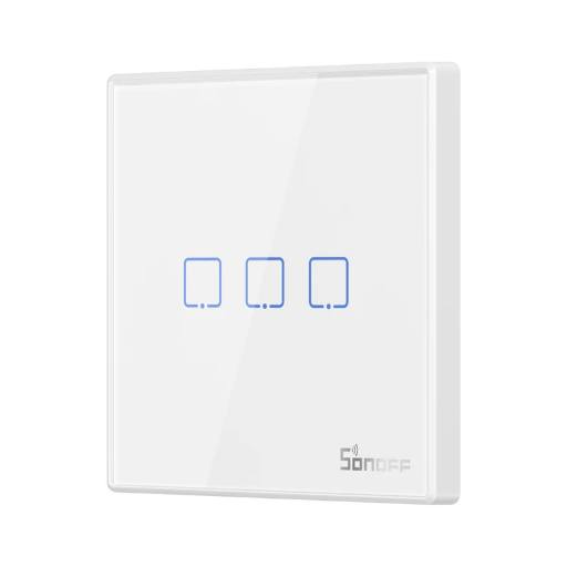 Sonoff T2EU3C-RF Smart Wall Touch Switch 3-Button White