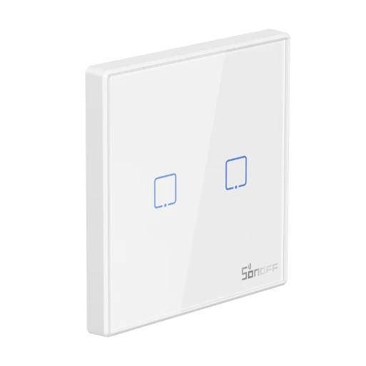 Sonoff T2EU2C-RF Smart Wall Touch Switch 2-Button White