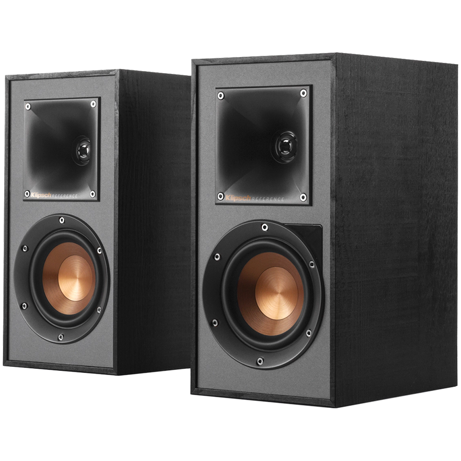 [1066253] Klipsch Reference R-41PM Powered Bookshelf Speakers, Black, Pair