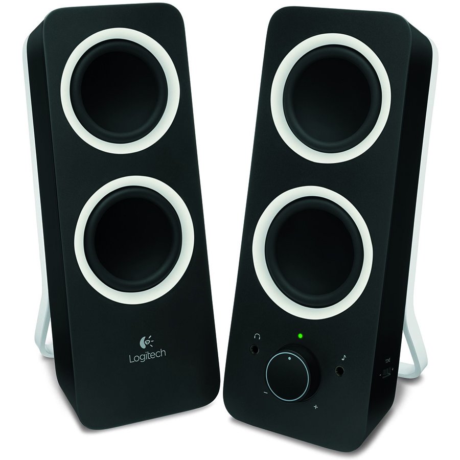 [980-000810] LOGITECH Z200 Stereo Speakers - MIDNIGHT BLACK - 3.5 MM