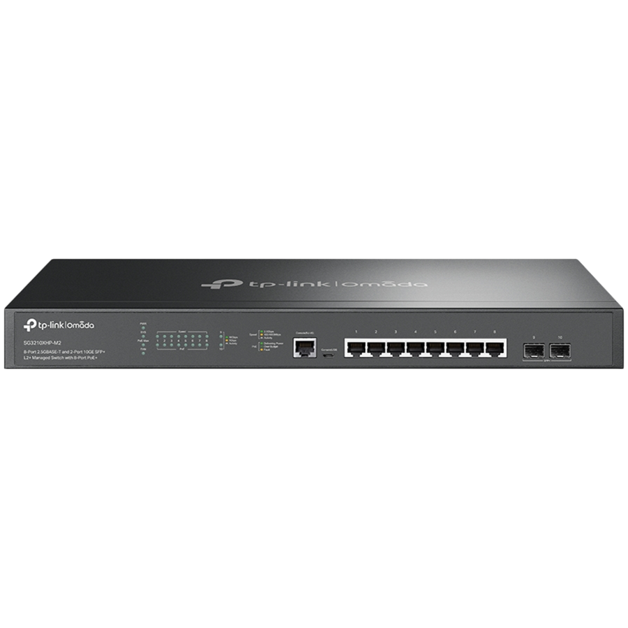 Omada 8-Port 2.5GBASE-T and 2-Port 10GE SFP+ L2+ Managed Switch with 8-Port PoE+