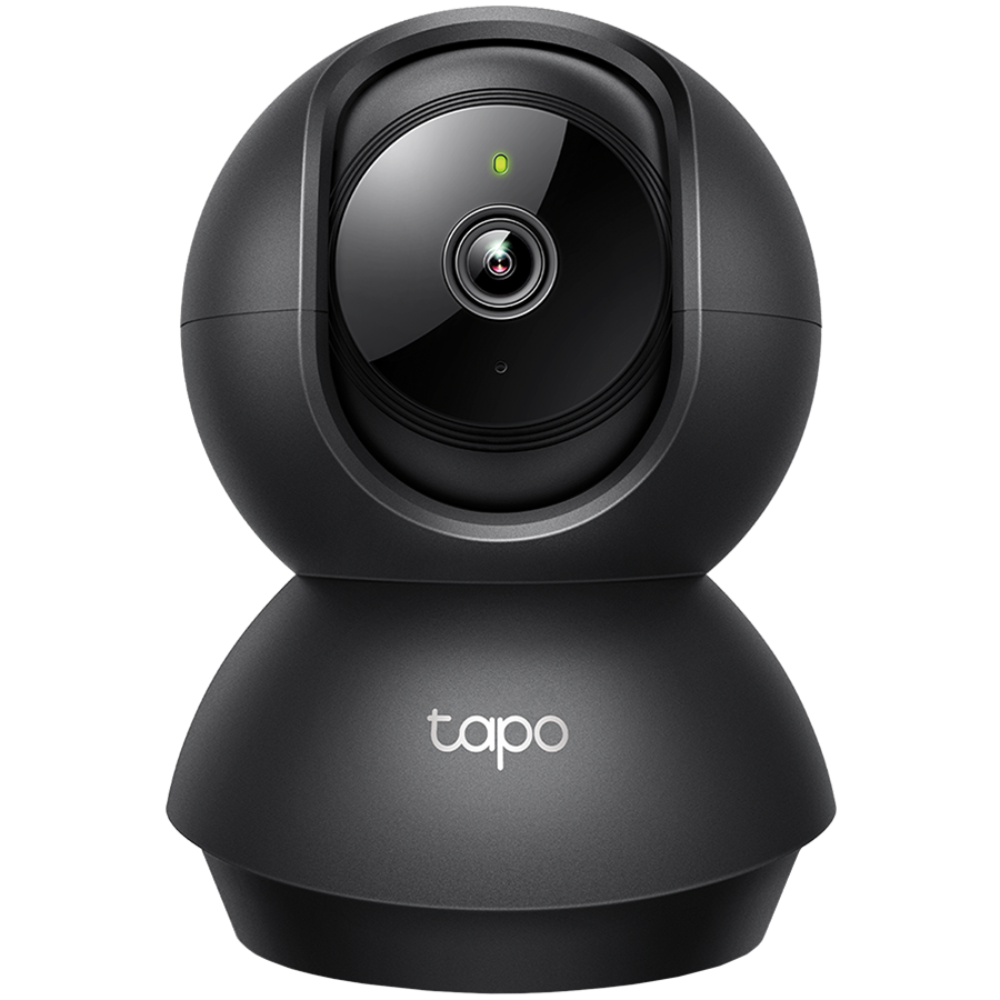 TP-LINK TAPO C201 Pan/Tilt Home Security Wi-Fi Camera,1080p high-definition video,360 horizontal and 114 vertical range, advanced night vision up to 40 feet, Black color