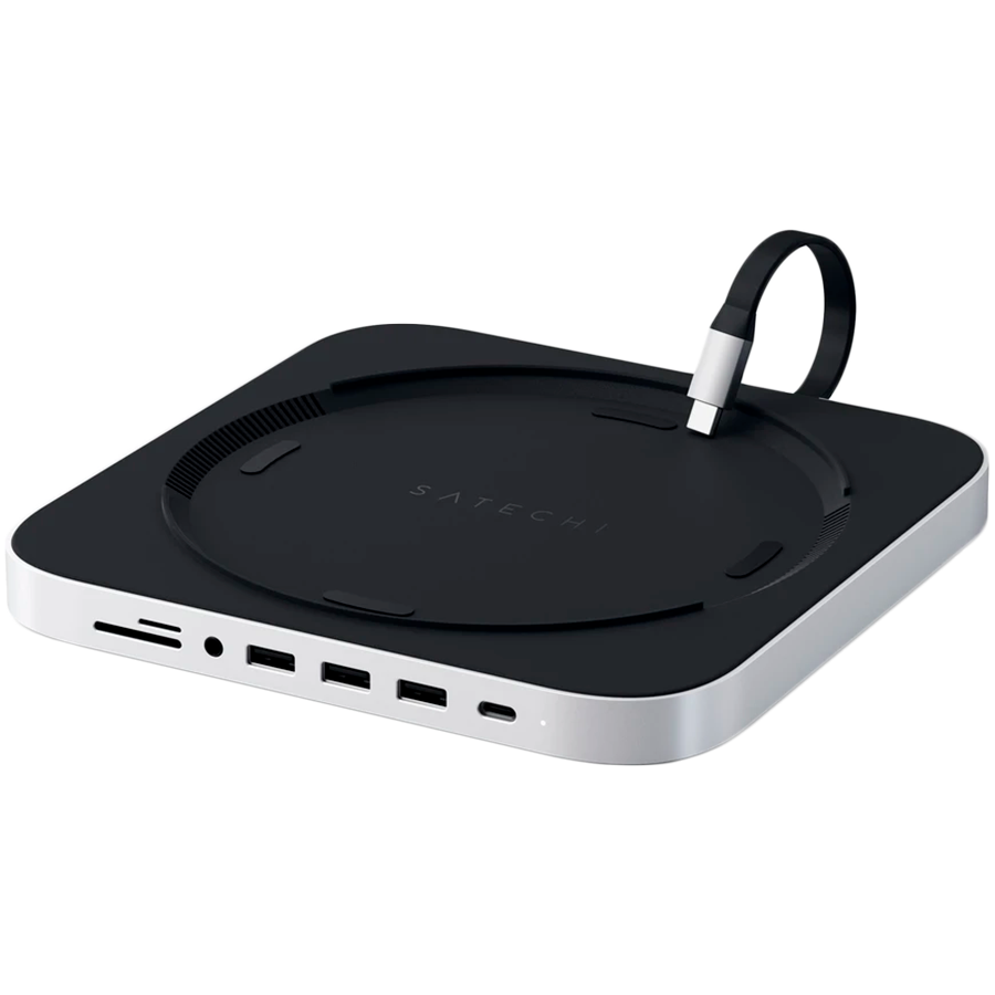 SATECHI Mac Mini Stand & Hub - Silver