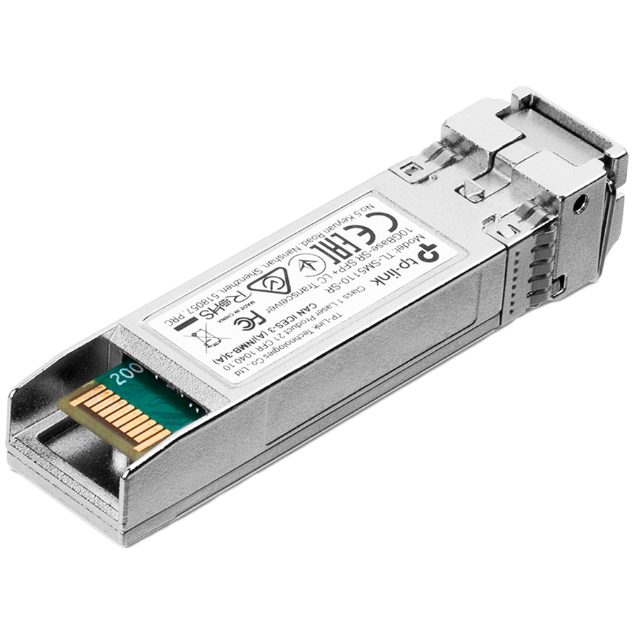 [SM5110-SR] TP-Link SM5110-SR Omada 10GBase-SR SFP+ LC Transceiver, Multi-mode SFP+ LC Transceiver, Hot-Pluggable, Supports Digital Diagnostic Monitoring (DDM), 850nm, 300 m