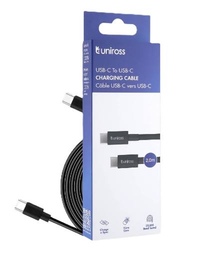 [28948] Uniross Cable USB-C to USB-C Cable 2.0m UCA006