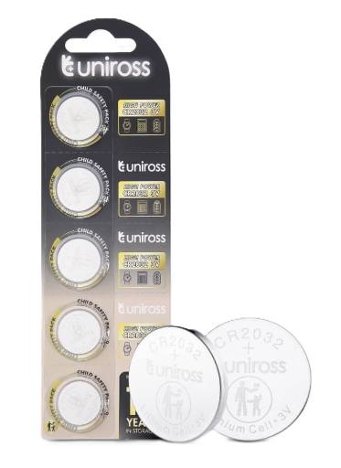 Uniross Lithium-Button Cell CR2032HP High Power (5pack)