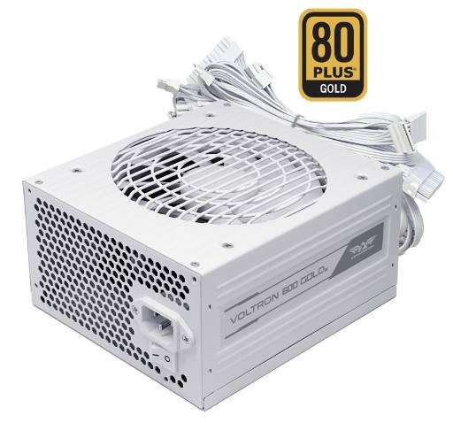 [28935] Armaggeddon Gaming PSU 600W Modular & Certified 80+ VOLTRON GOLD 600 White