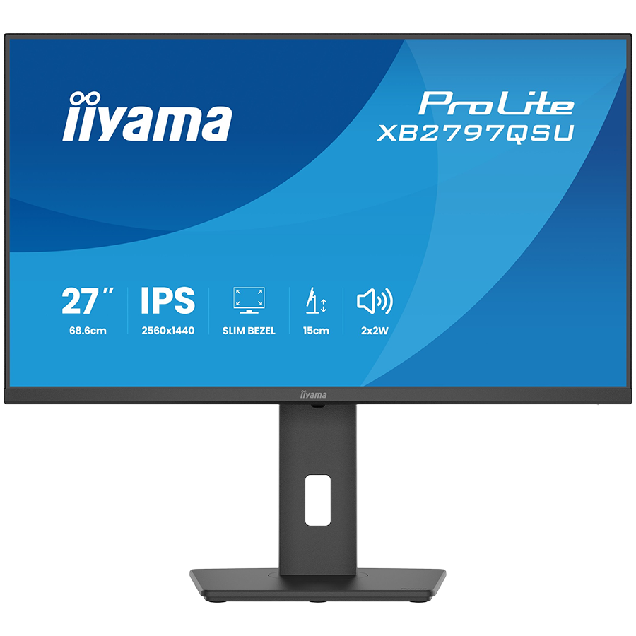 IIYAMA Monitor LED XB2797QSU-B1 27" IPS 2560x1440 75Hz 350cd 1ms HDMI DP USB HUB USB-C 5W height, swivel, tilt, pivot Full Ergo Pro 5year warranty