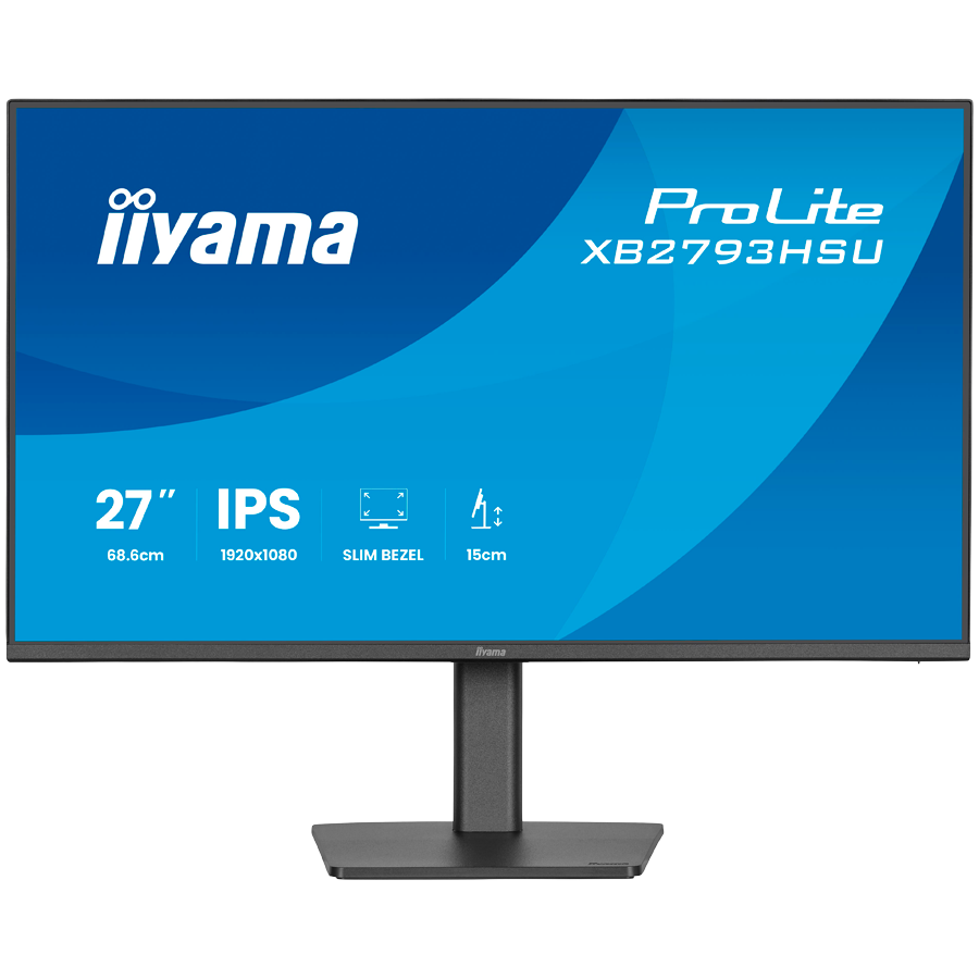 IIYAMA Monitor LED XB2793HSU-B1 27" IPS 1920x1080 120Hz, 16:9. 350cd, 1500:1, 1ms, HDMI, DP, USB HUB, Full Ergo, Pro