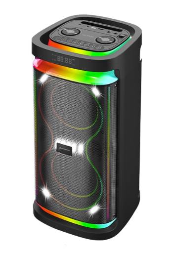 [28927] SonicGear Portable Karaoke Speaker 2 x 6.5'' BT/USB/RGB 2x Mics Audiobox BBX1300