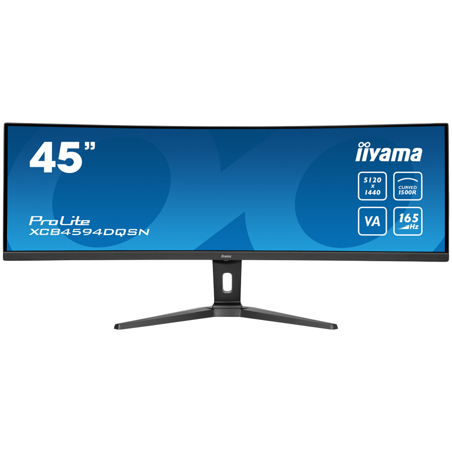 [XCB4594DQSN-B1] IIYAMA Monitor LED XCB4594DQSN-B1 45’’ Dual QHD VA panel with KVM switch, USB-C 90W dock and RJ45 5120 x 1440 @165Hz 	32:9 450 cd/m² 3000:1 0.8ms height, tilt HDMI DP USB-C RJ45 Hub