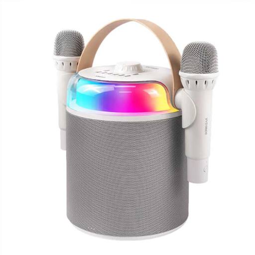 [28926] SonicGear Portable Karaoke Kids Speaker BT/Wireless Dual Mics iOX K800 White