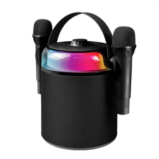 SonicGear Portable Karaoke Kids Speaker BT/Wireless Dual Mics iOX K800 Black