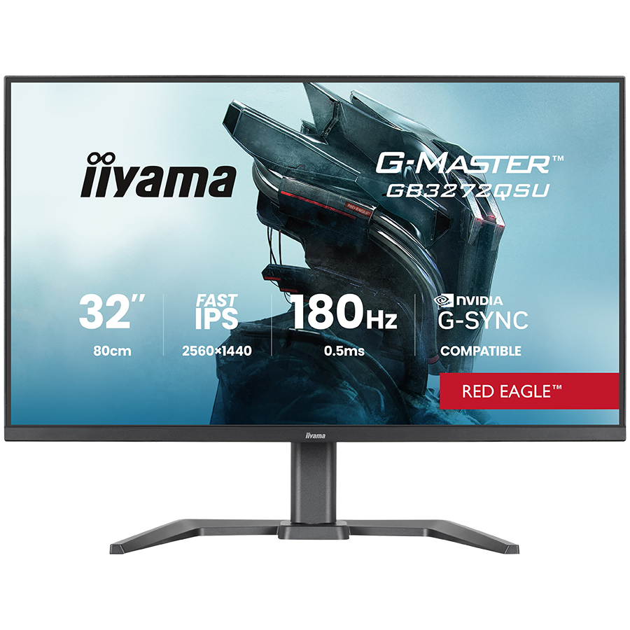 IIYAMA Monitor LED GB3272QSU-B1 31.5" Fast IPS 2560x1440 180Hz 400cd 1000:1 0.5ms 2xHDMI USB Hub height