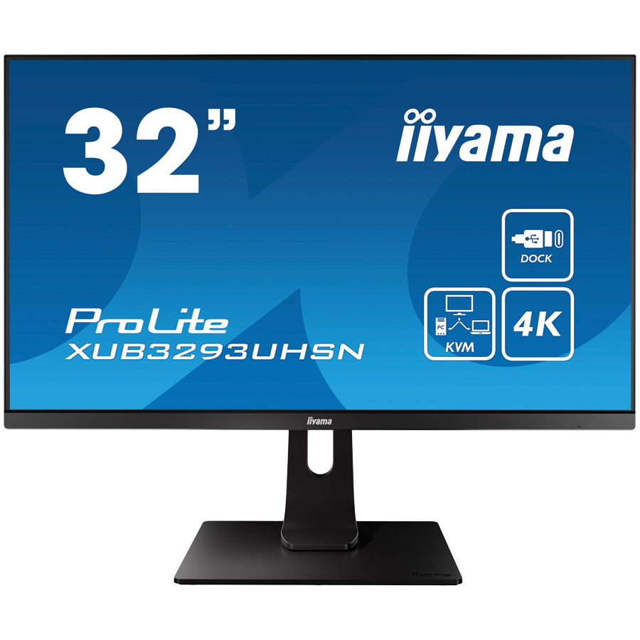 IIYAMA Prolite XUB3293UHSN-B5 Business Monitor - 80 cm (31.5''), 4K UHD (3840x2160), IPS LED, 60Hz, 4ms, 350 cd/m², matte / black