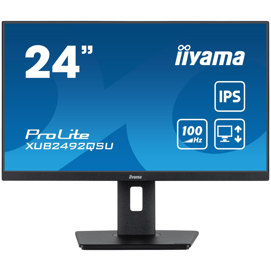 [XUB2492QSU-B1] IIYAMA Monitor LED XUB2492QSU-B1 23.8" IPS 2560 x 1440 @100Hz 300 cd/m² 1000:1 0.5ms HDMI DP USB-Hub height