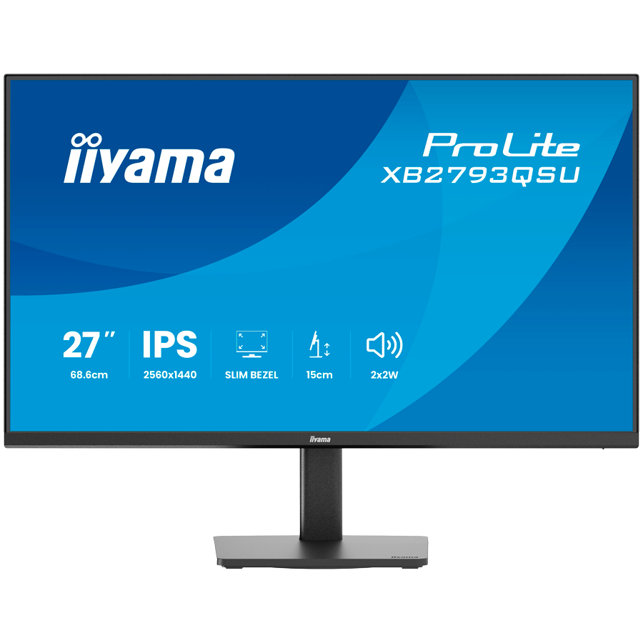 [XB2793QSU-B1] IIYAMA Monitor LED XB2793QSU-B1 27" 2560 x 1440 75Hz IPS 350cd 1ms HDMI DP USB HUB height