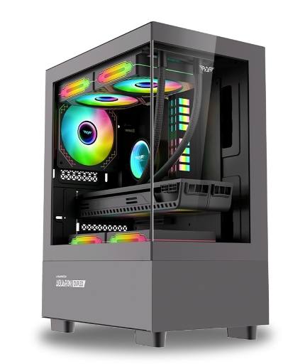 [28911] Armaggeddon Gaming Case M-ATX AQUARON Duplex Black (310mm VGA)
