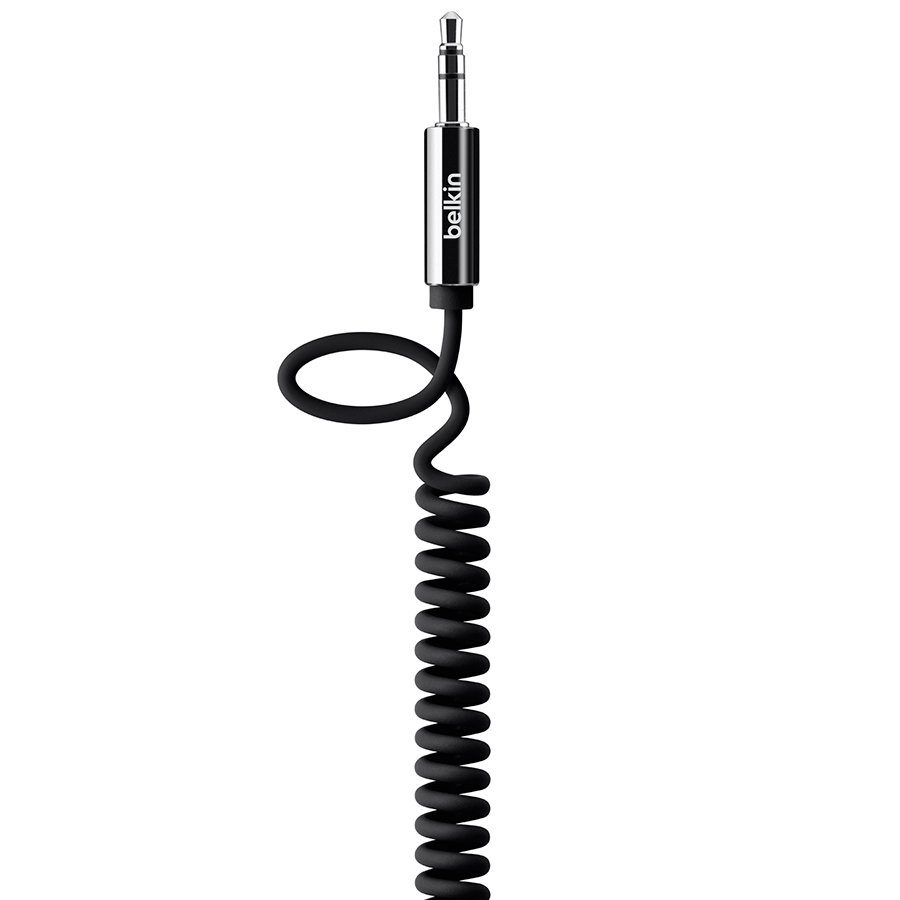 BELKIN MIXIT UP Coiled Cable 3.5mm 6'' - BLACK