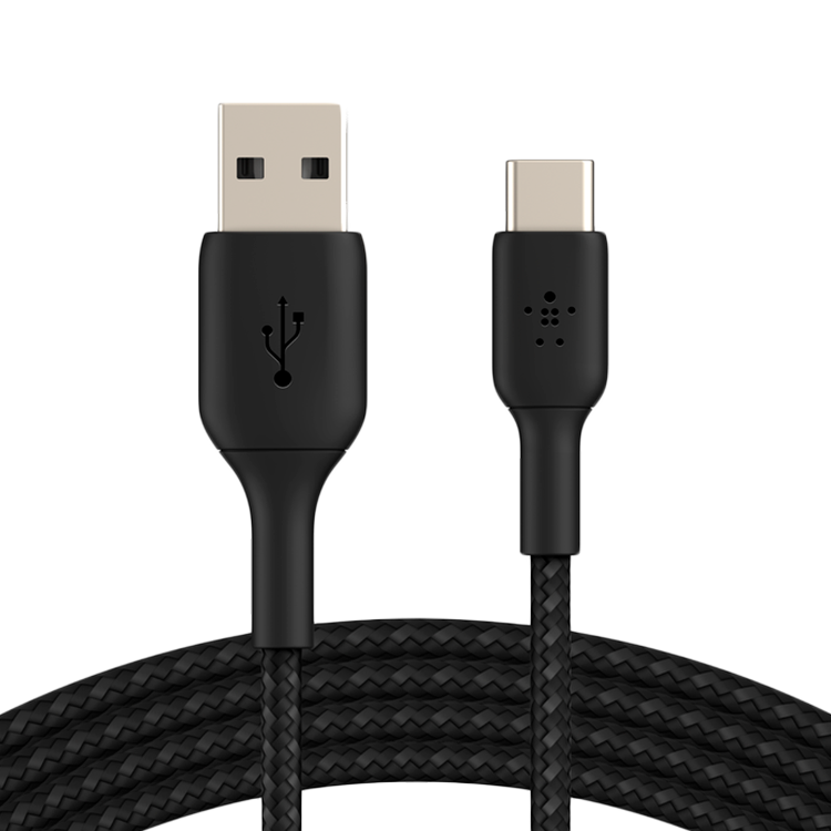 BELKIN USB-A to USB-C Cable Braided, 1M, Black