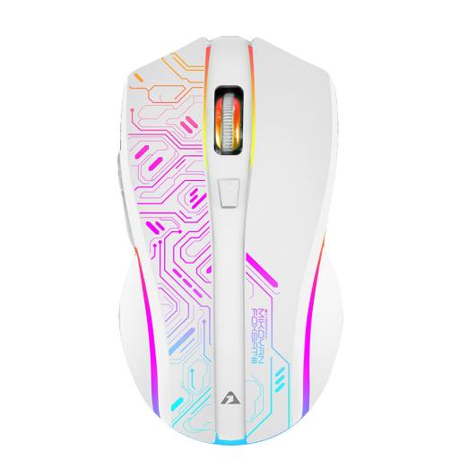 [28902] Armaggeddon Gaming Mouse Wired+2.4G Recharge FOXBAT-III CYBERPANK White
