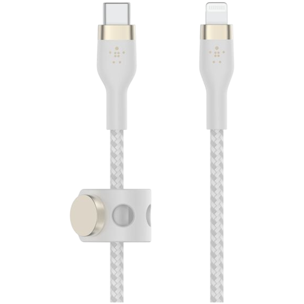 BELKIN USB-C to LTG Braided silicone, 3M, White