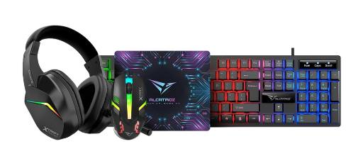 Alcatroz X-Craft 4in1 Gaming Set Keyb+Mouse+Mat+H/set BASECAMP Black