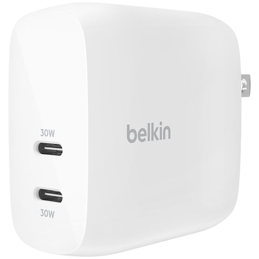 BELKIN Dual 30w USB-C PD PPS Wall Charger (60w)