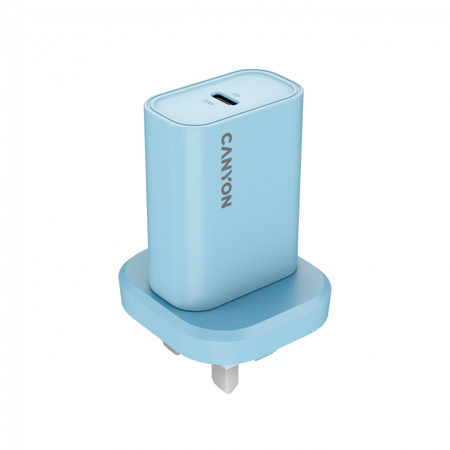 [CNE-CHAP30CLLBL-UK] CANYON charger OnCharge 30CL Max Power 30W 1xPD UK Light Blue