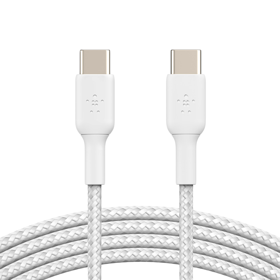 BELKIN USB-C to USB-C Cable Braided, 1M, White