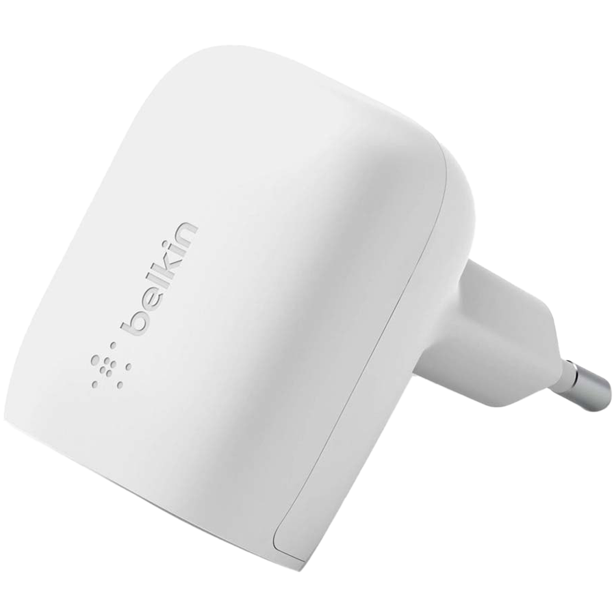 BELKIN 20W PD PPS USB-C WALL CHARGER, WHT
