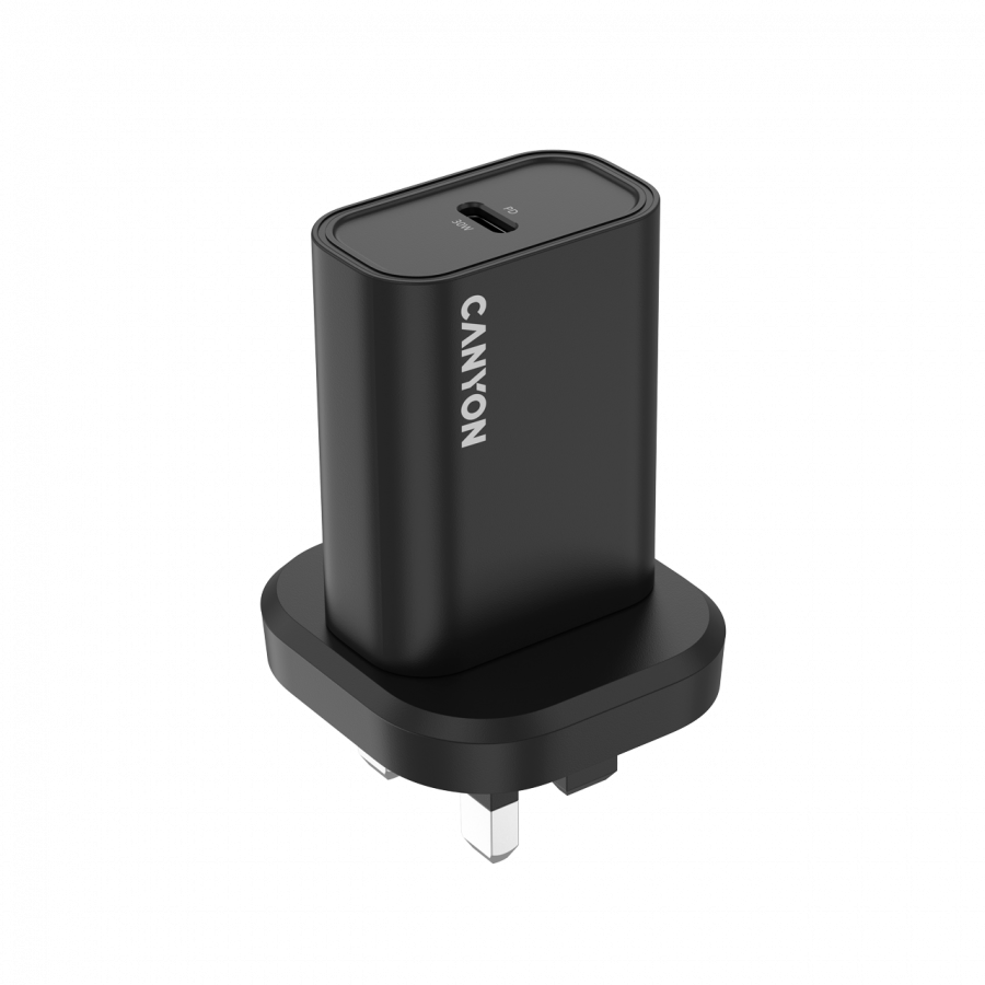 [CNE-CHA30CLB-UK] CANYON charger OnCharge 30CL Max Power 30W 1xPD UK Black