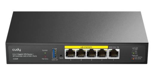 [28872] Cudy Router/AP Controller Gigabit Cloud Managed VPN with 4 Poe+ Ports C200P