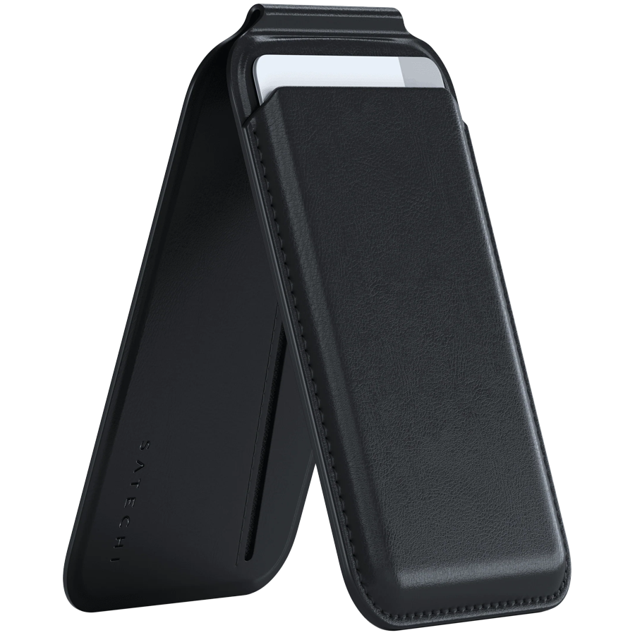 Satechi Vegan-leather Magnetic Wallet Stand (black)