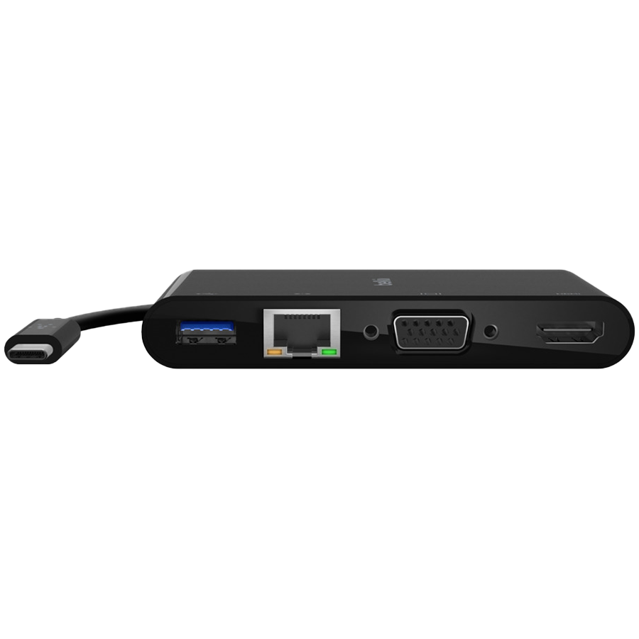 Belkin Adapter, USB-C To Gbe, HDMI, VGA, USB-A, Blk