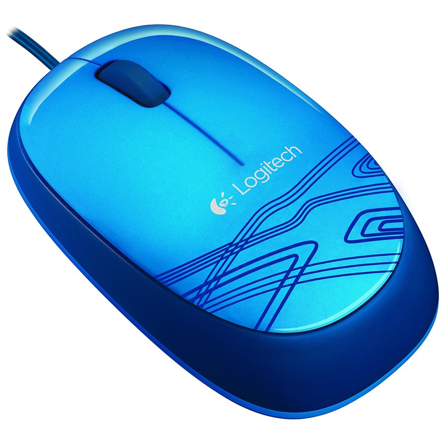 Logitech M105 Corded Mouse - Blue - USB