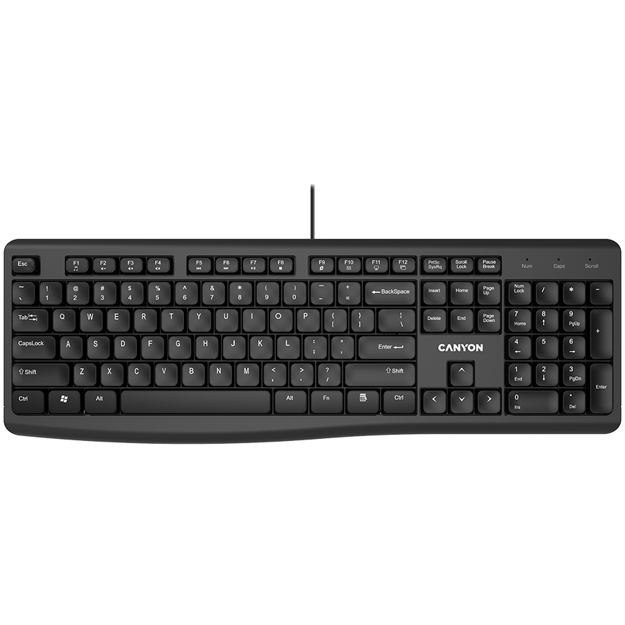 [CNE-CKEY5-UK/US] Canyon keyboard KB-50 EN Slim Wired Black