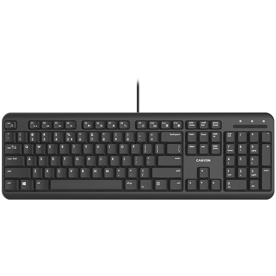 [CNS-HKB02-UK/US] Canyon keyboard HKB-20 EN Velvet Wired Black